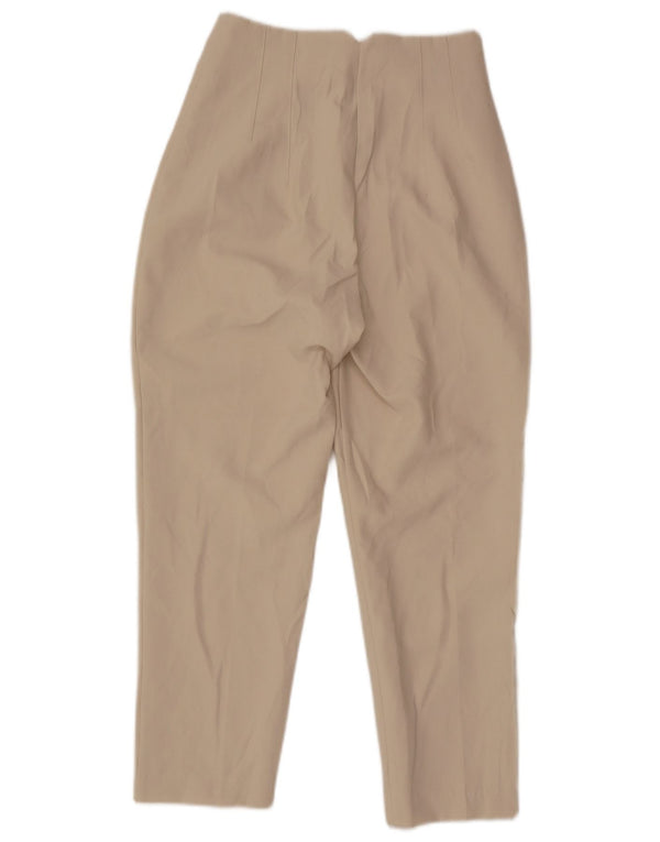 Zara Kvinder Højtaljet Suit Bukser Small W26 L25 Beige