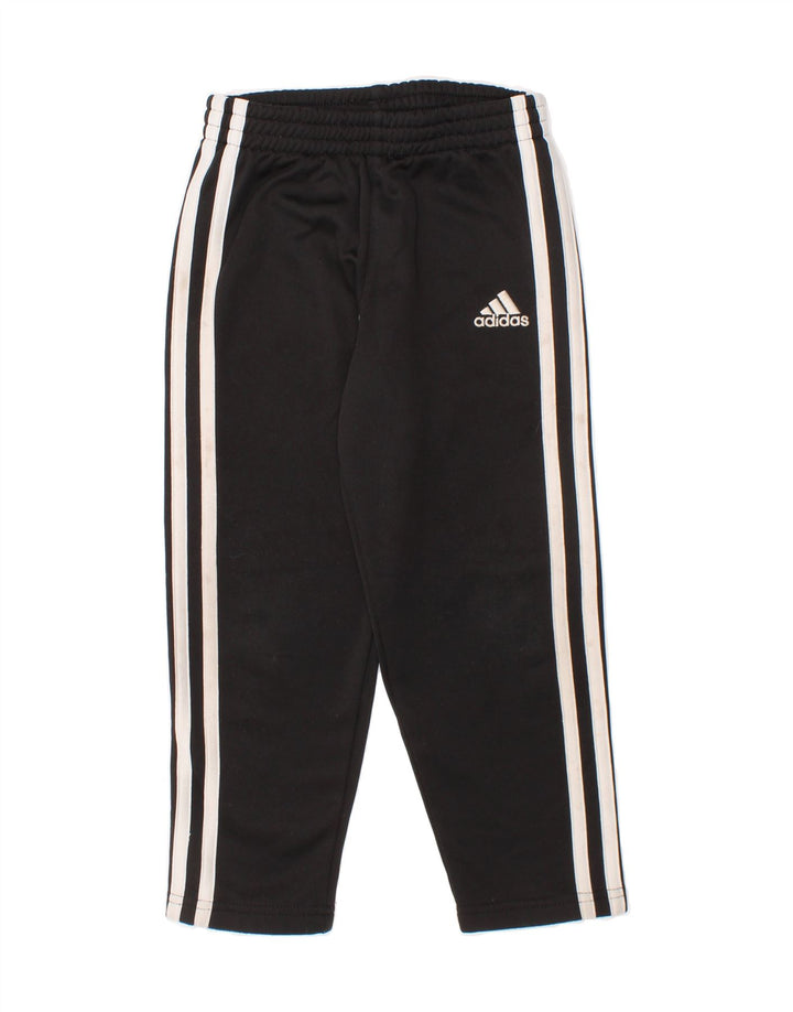 ADIDAS Boys Tracksuit Trousers 3-4 Years Black Polyester Vintage Adidas and Second-Hand Adidas from Messina Hembry 