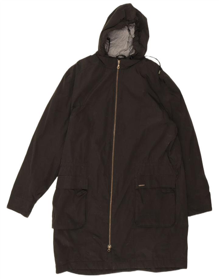 Calvin Klein Herre Hooded Windbreaker Coat IT 54 2XL Sort Polyester