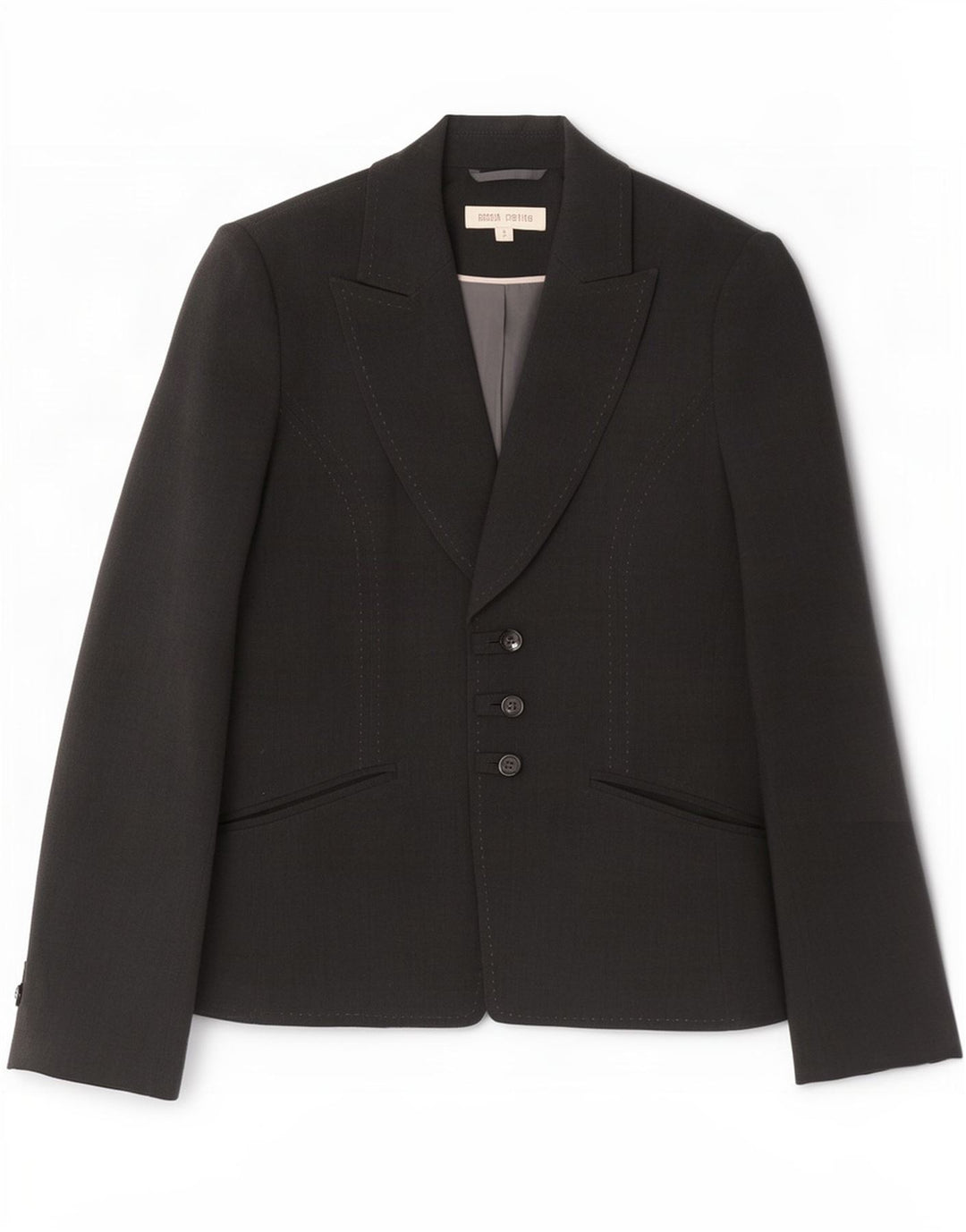 Marks & Spencer Dame Petite 3-knaps blazerjakke UK 8 Small Grå