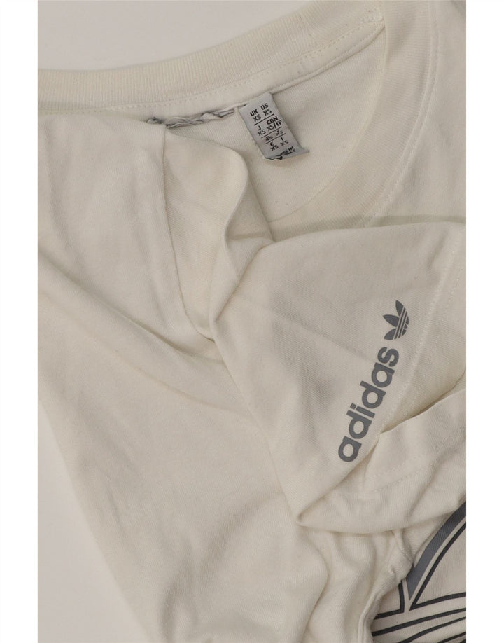 ADIDAS Grafisk T-shirt top XS til mænd Hvid