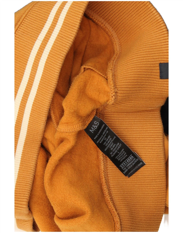 Marks & Spencer Sweatshirt med lynlås til mænd, stor gul farveblok