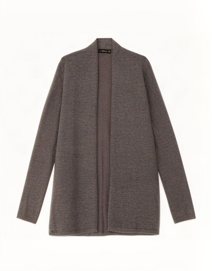 Zara Womens Open Cardigan Sweater UK 10 Small Grey