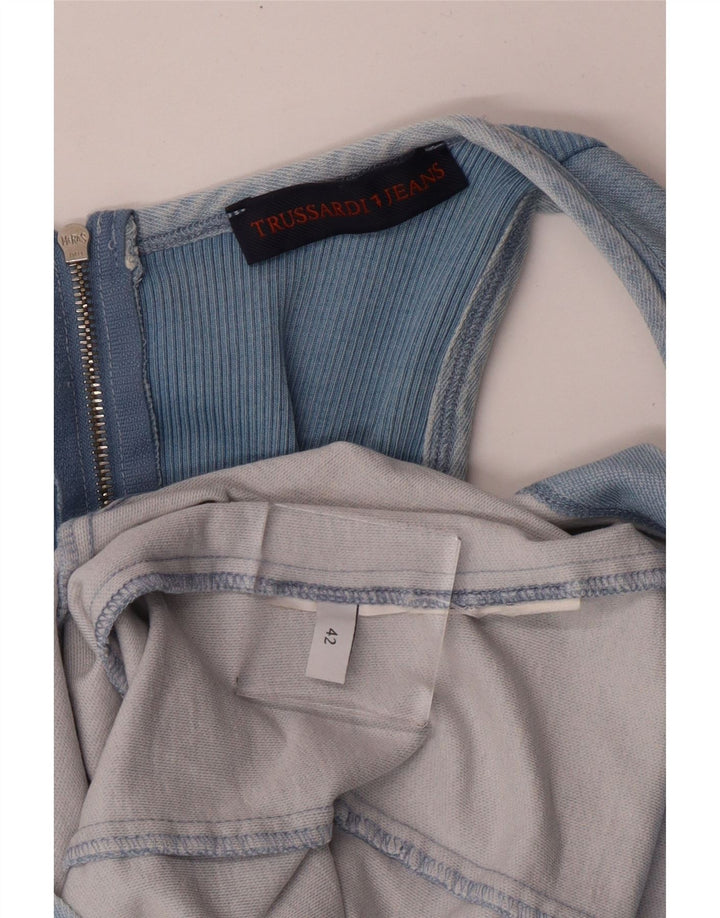 Trussardi Jeans Dame Skede Kjole IT 42 Medium Blue Colourblock