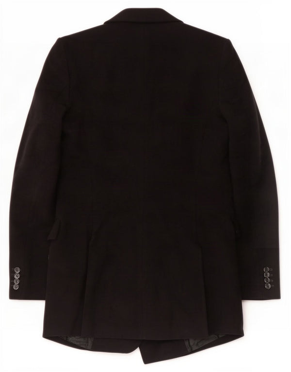 Zara Dame Dobbeltradet Blazer Jacket UK 12 Medium Sort