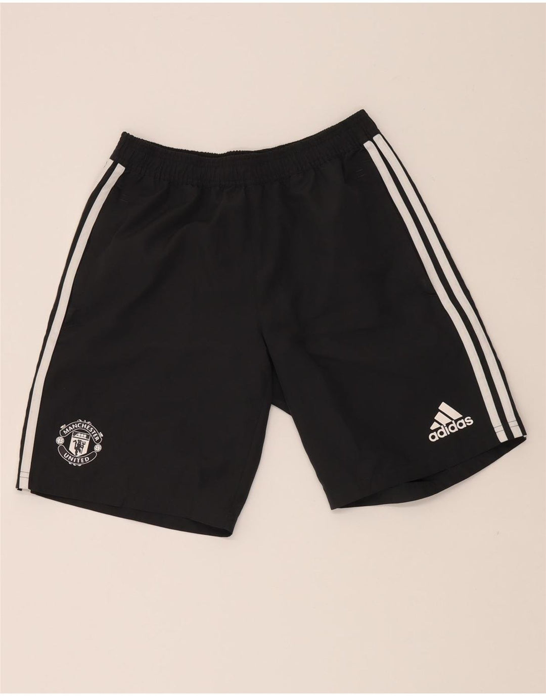 ADIDAS Mens Manchester United Sport Shorts Small  Navy Blue Polyester Vintage Adidas and Second-Hand Adidas from Messina Hembry 