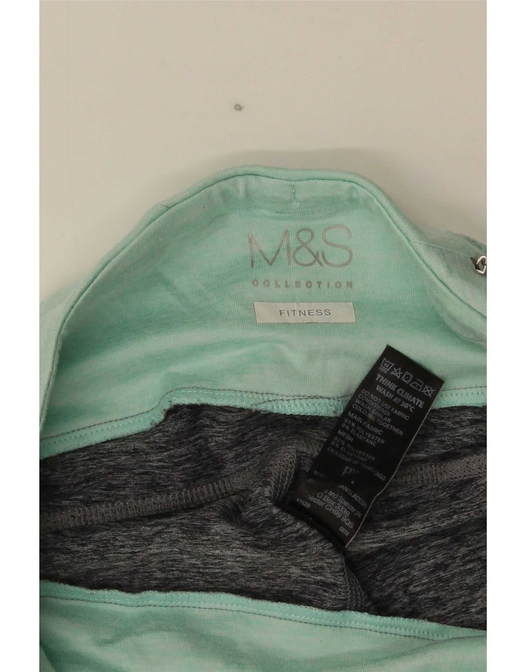 Marks & Spencer Dame Capri Leggings UK 12 Medium Grey Colourblock