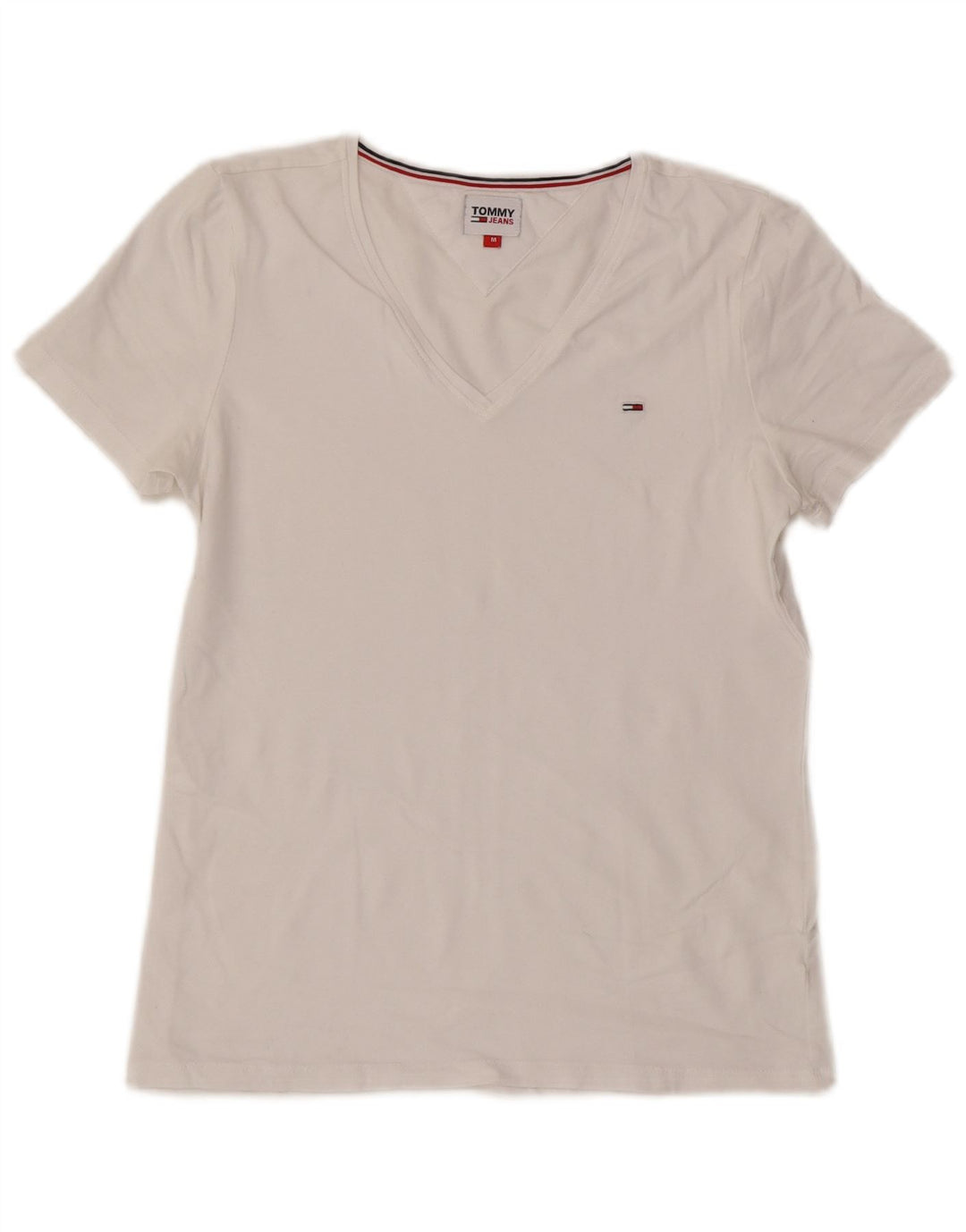 Tommy Hilfiger Dame T-Shirt Top UK 12 Medium White