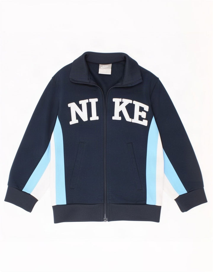 Nike Træningsdragt Topjakke til drenge 4-5 år Small Navy Blue Colourblock