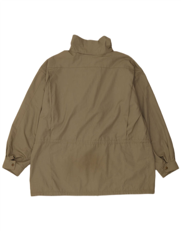 Diolen Dame Loose Fit Hætte Regnjakke EU 48 2XL Khaki Polyester