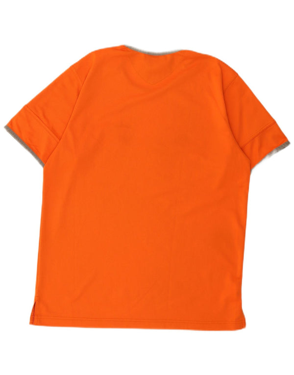 Adidas Mens T-Shirt Top Small Orange Polyester