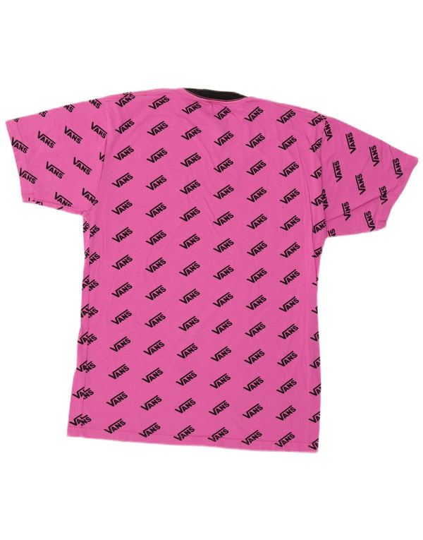 Vans Herre Premium grafisk T-shirt Top Medium Pink Bomuld