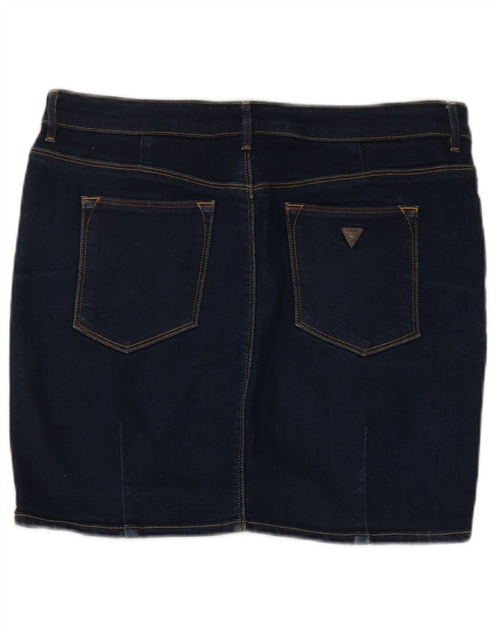 Guess Dame Mini Denim Nederdel W29 Medium Blue Bomuld