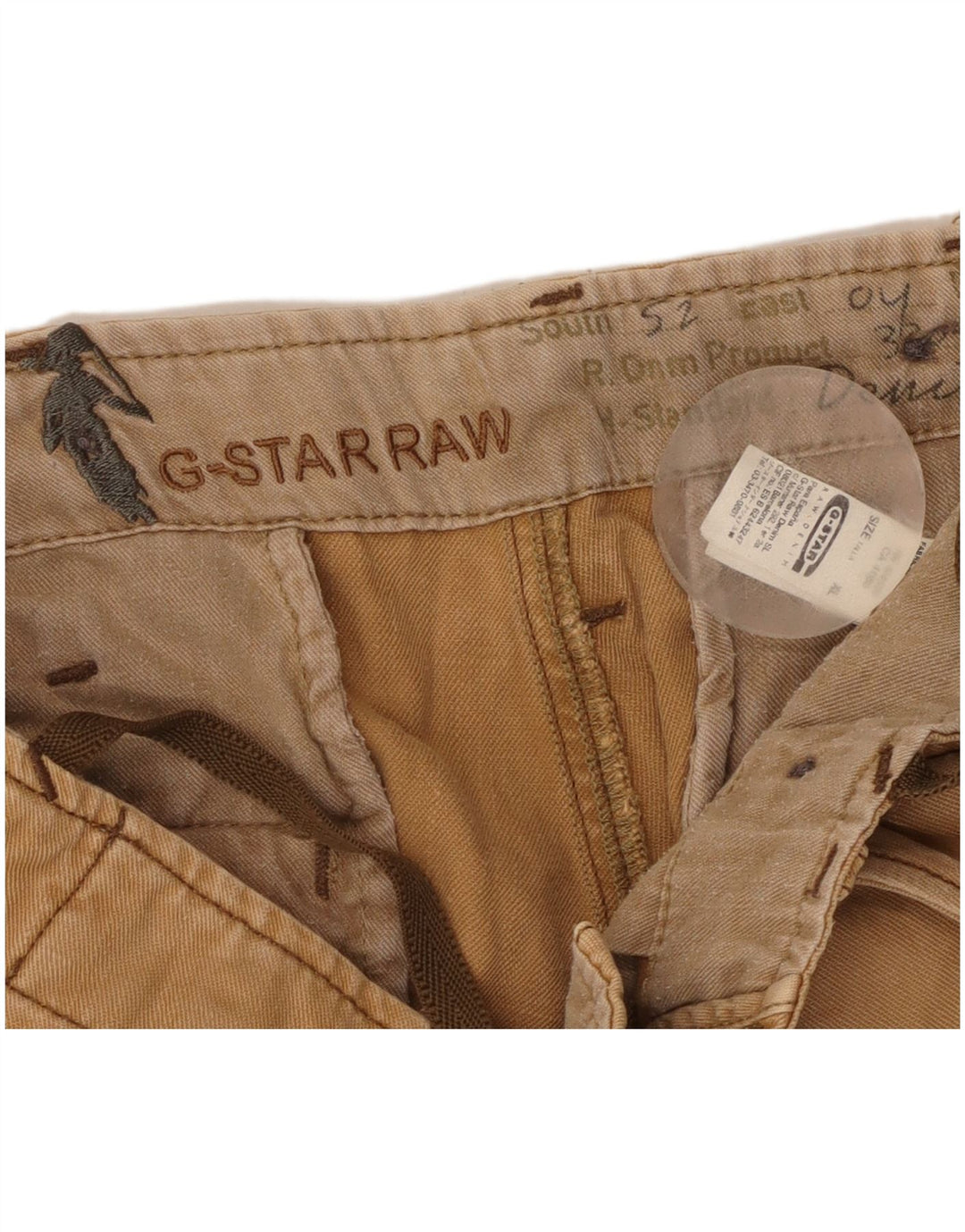 G-Star Herre Cargo Shorts XL W38 Beige Bomuld