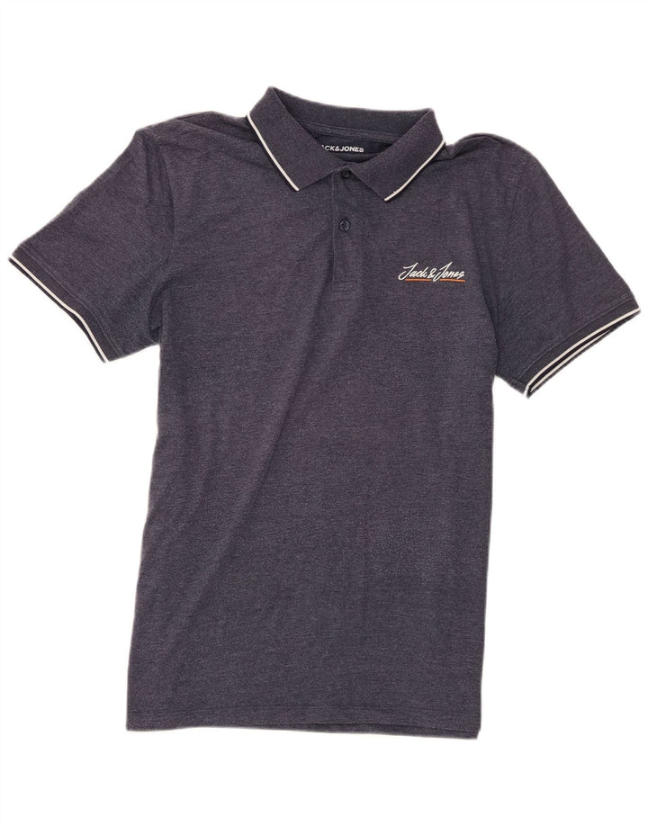 Jack & Jones Herre poloshirt Medium Navyblå Flecked Bomuld