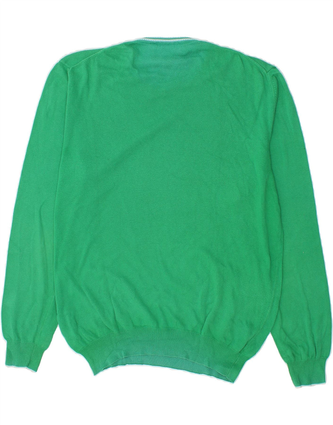 HARMONT & BLAINE Mens Crew Neck Jumper Sweater Large Green Cotton Vintage Harmont & Blaine and Second-Hand Harmont & Blaine from Messina Hembry 