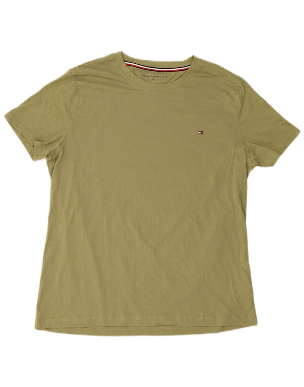 Tommy Hilfiger Womens T-Shirt Top UK 20 2XL Khaki Cotton