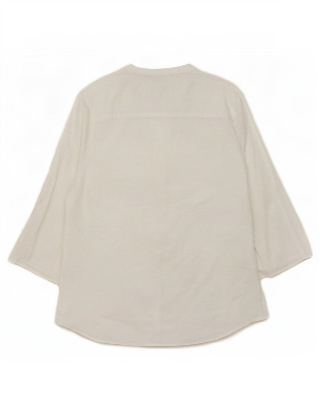 Napapijri Dame 3/4 ærmet bluse Top UK 14 Medium White Bomuld