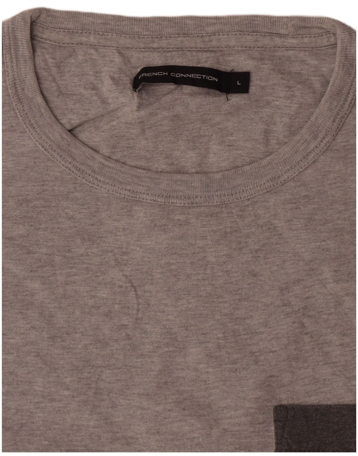 French Connection Herre T-Shirt Top Stor Grå Bomuld
