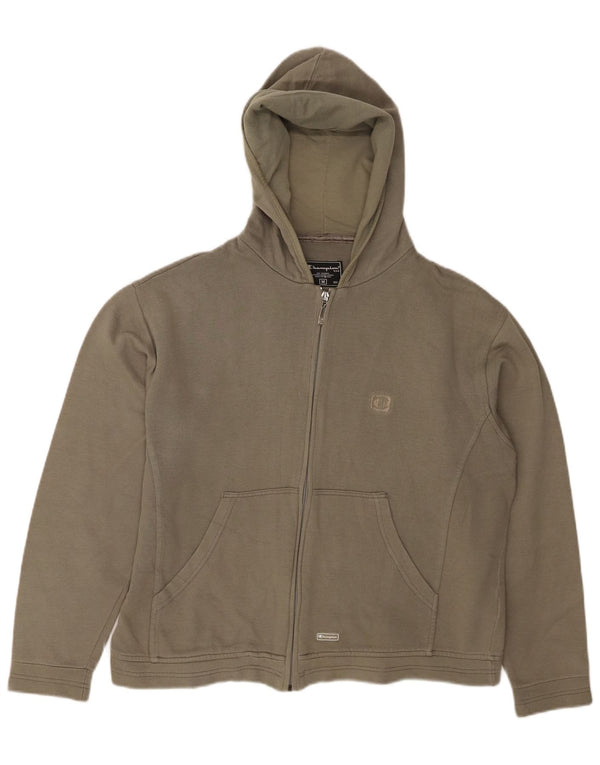 CHAMPION Dame-hættetrøje med lynlås UK 14 Medium Khaki Bomuld