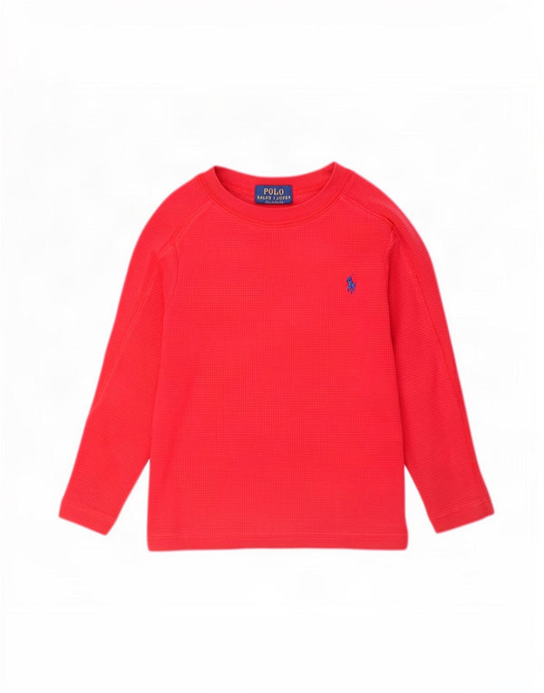 Polo Ralph Lauren Baby Boys Top Langærmet 18-24 Måneder Rød Bomuld