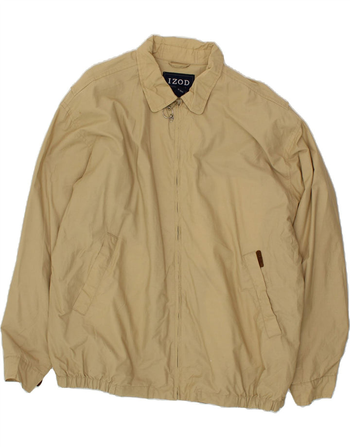 IZOD Mens Bomber Jacket UK 42 XL Beige Vintage Izod and Second-Hand Izod from Messina Hembry 