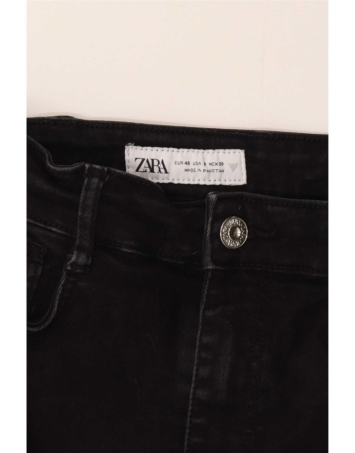 Zara Dame Slim Jeans EU 40 Medium W30 L27 Sort