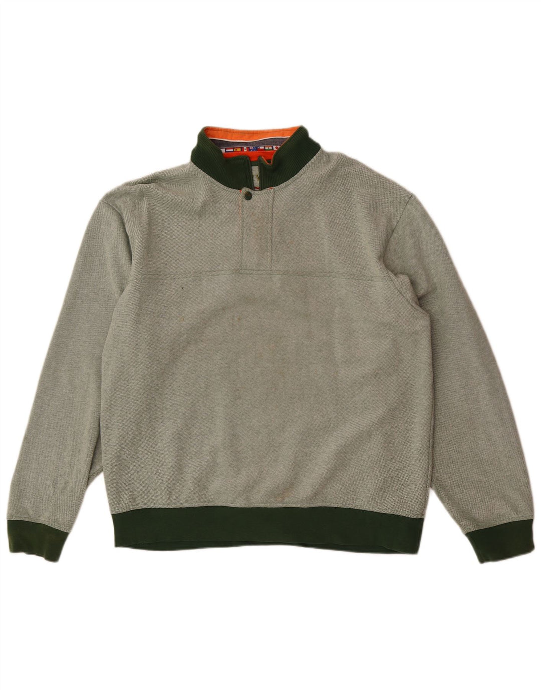 Orvis Sweatshirt med lynlås til mænd, stor grøn bomuld
