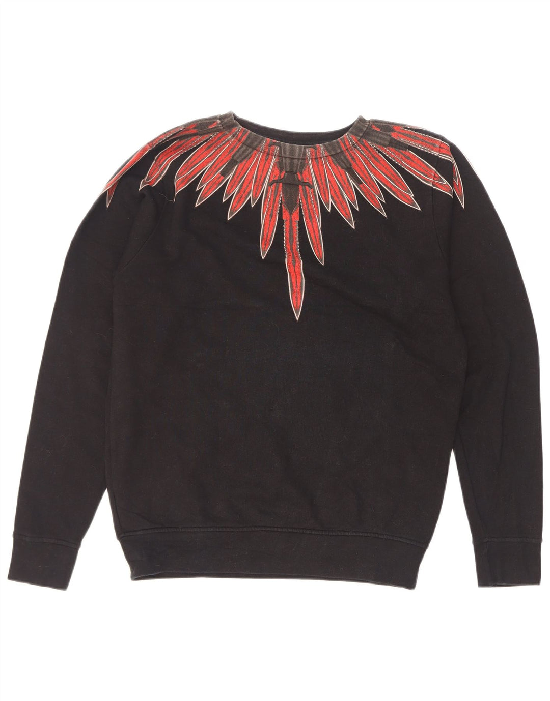 Marcelo Burlon Herre abstrakt mønster sweatshirt XS Sort bomuld