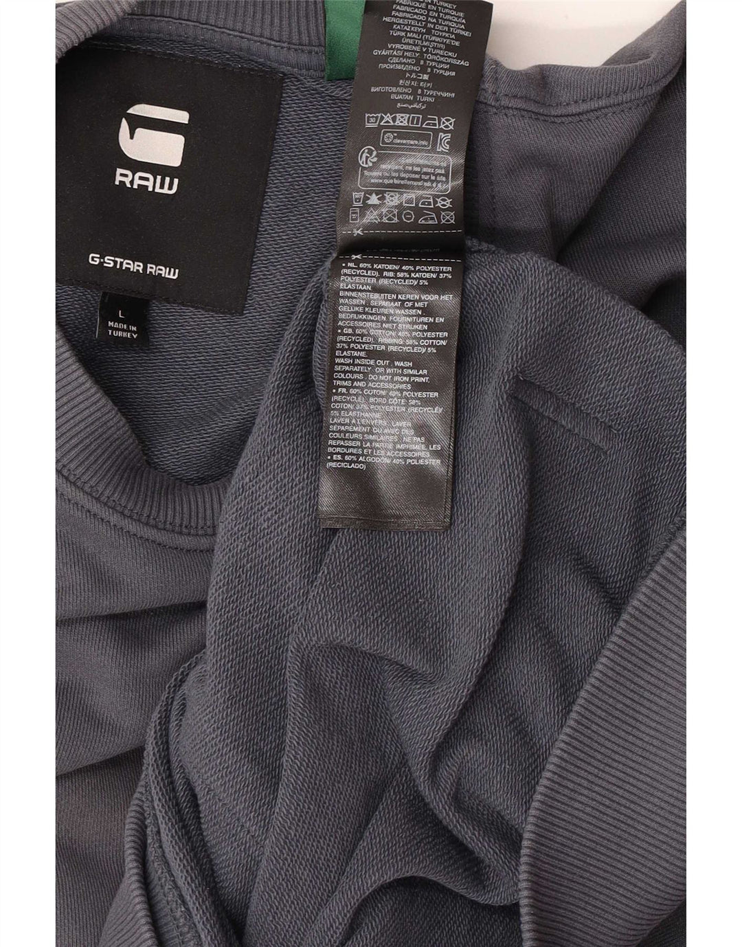 G-Star Herre Sweatshirt Jumper Stor Grå Bomuld
