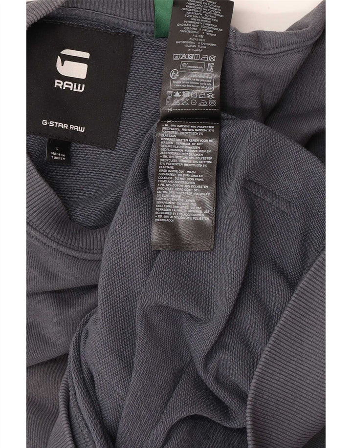 G-Star Herre Sweatshirt Jumper Stor Grå Bomuld