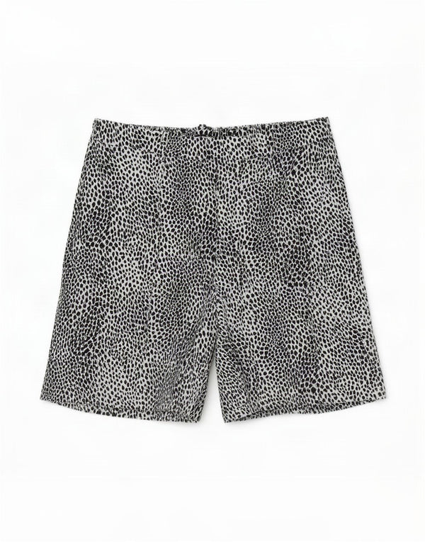 Marks & Spencer Chino Shorts til kvinder UK 16 Large W34 Black Animal Print
