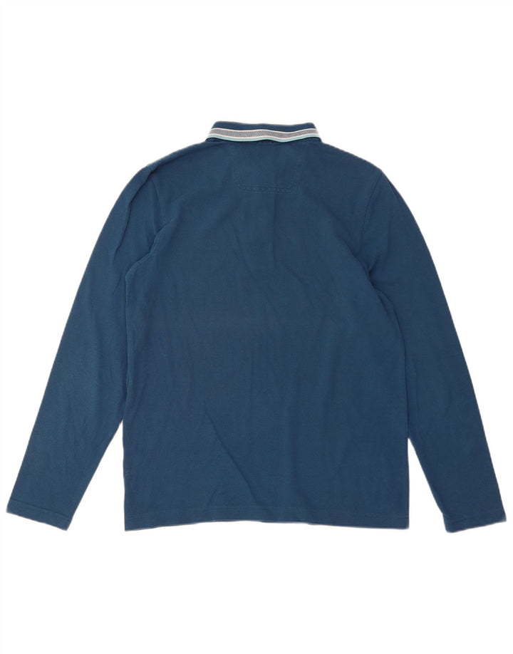 HUGO BOSS Langærmet Regular Fit Polo Shirt til mænd, lille blå