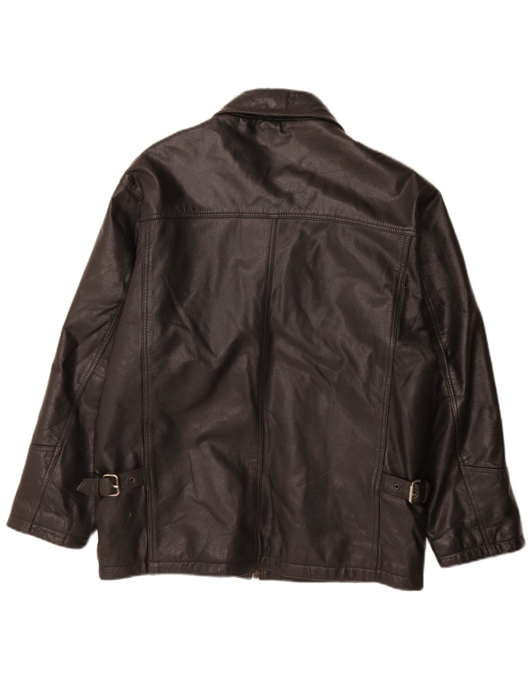 Vintage Herre Læderjakke UK 38 Medium Sort Læder