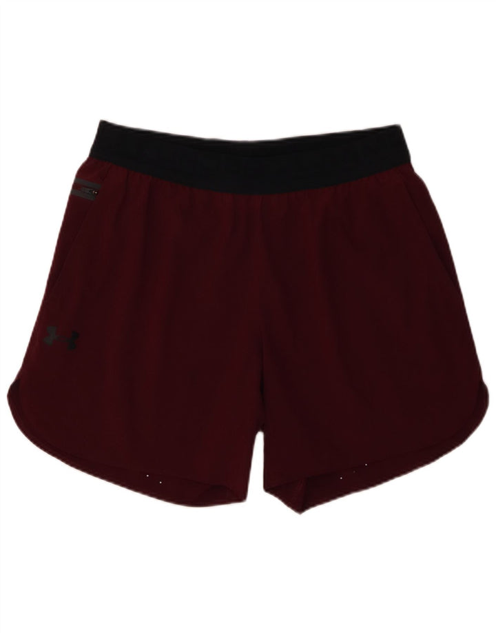 Under Armour Herre Sportshorts Large Burgundy Colourblock Polyester