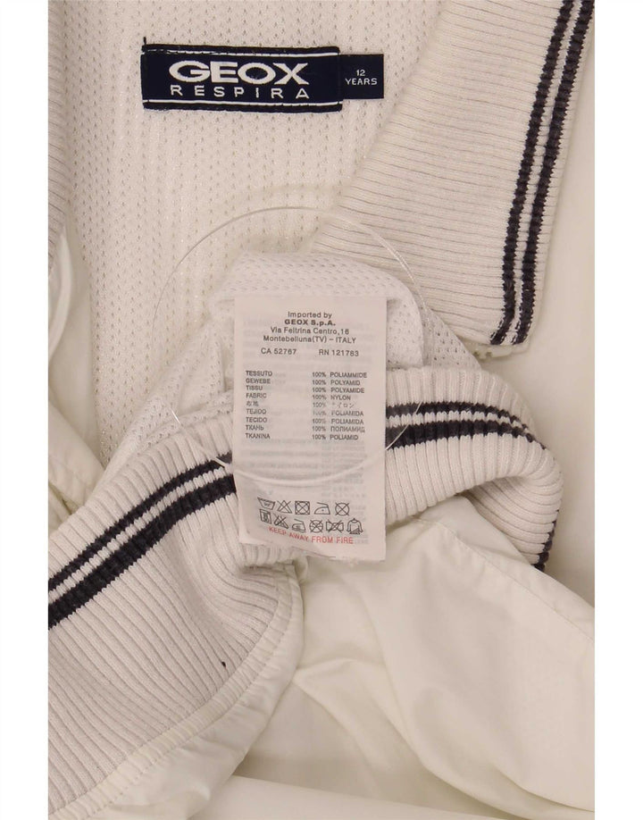 Geox Boys Respira Bomber Jacket 11-12 År Hvid Polyamid