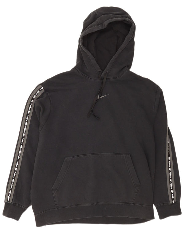 Nike Dame Oversized Grafisk Hoodie Jumper UK 14 Large Black Cotton Sports
