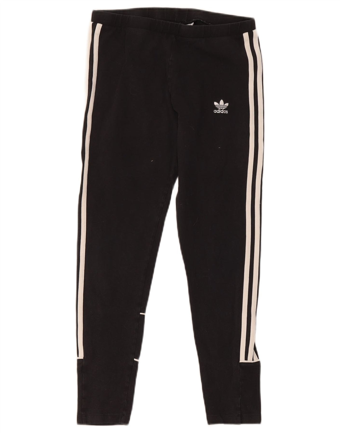 Adidas Womens Crop Leggings UK 12 Medium Black Bomuld