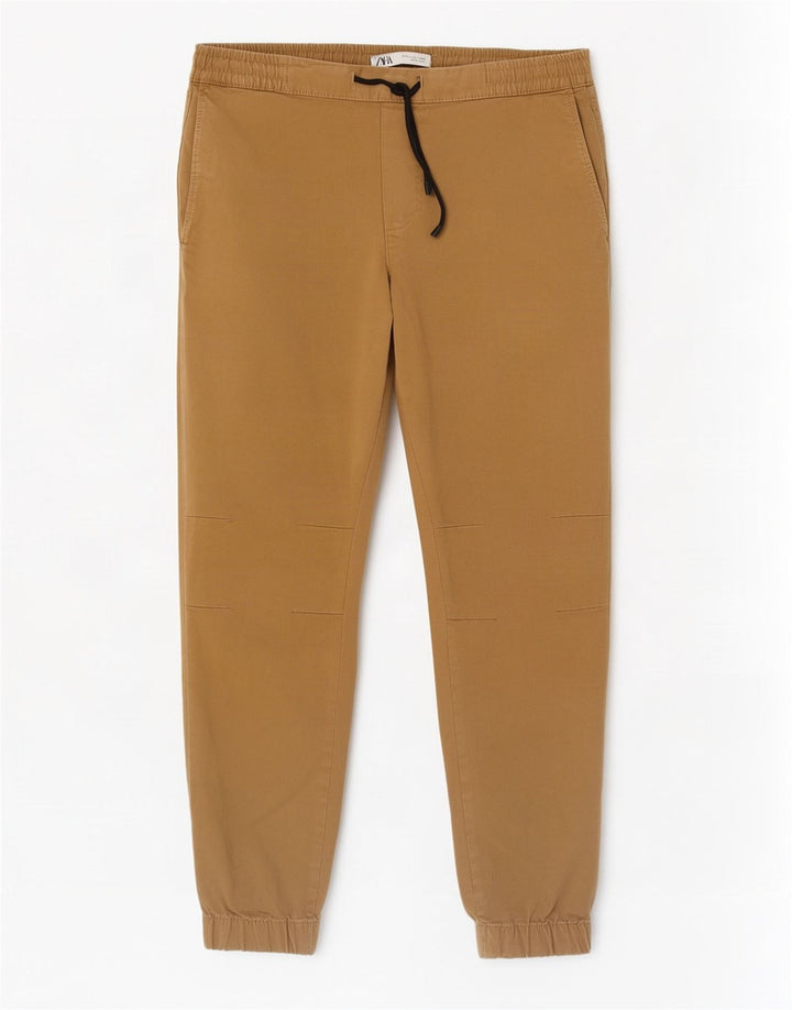 Zara Herre Joggers Cropped Trousers Large W32 L26 Beige