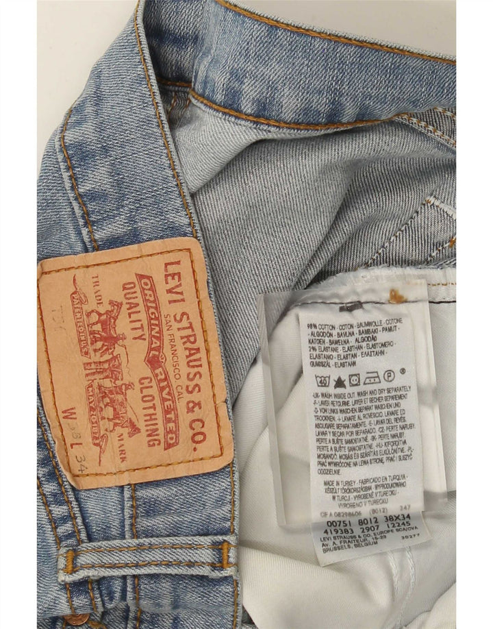 Levi's Straight Jeans til mænd W38 L34 blå bomuld