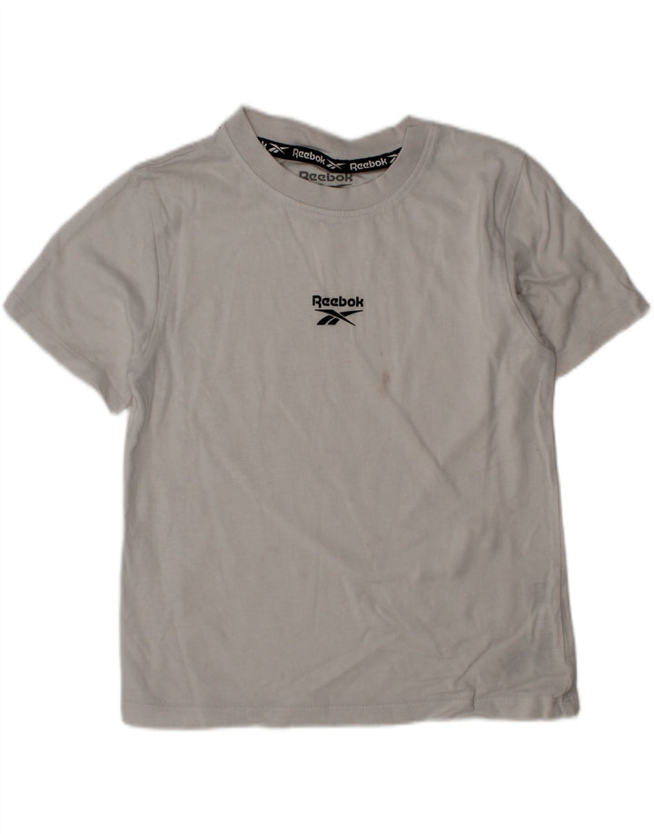Reebok Boys Grafisk T-Shirt Top 6-7 År Hvid Bomuld