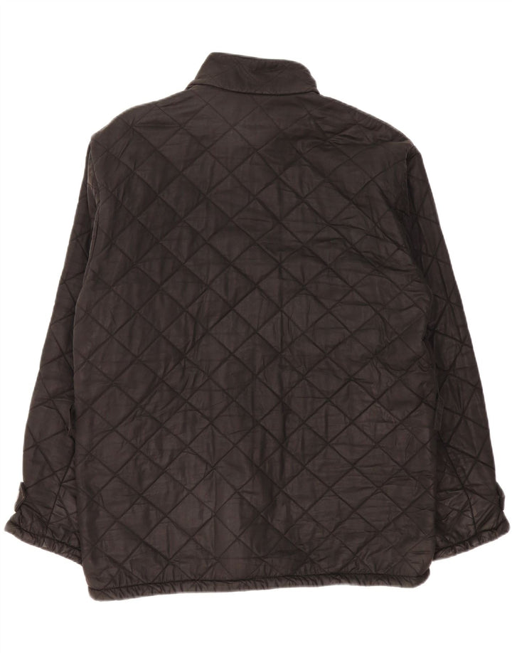 Barbour Herre quiltet jakke UK 40 Stor sort bomuld