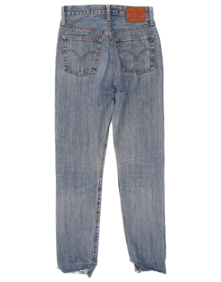 Levi's Dame 501 Straight Jeans W23 L27 Blå Bomuld