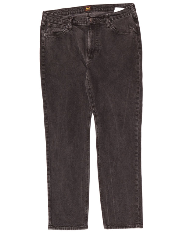Lee Mens West Straight Jeans W36 L34 Black Cotton