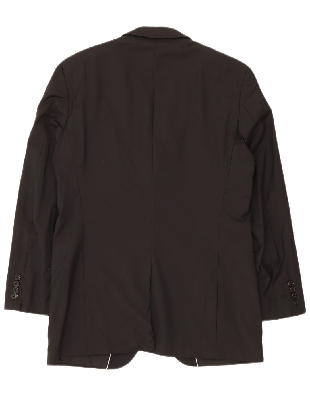 Vintage dame 2-knaps blazerjakke US 40 Large Black Virgin Wool