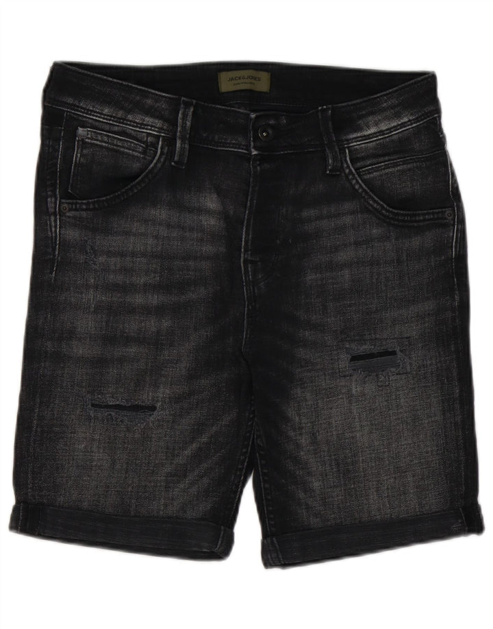 Jack & Jones Herre Distressed Denim Shorts Små W29 Sort
