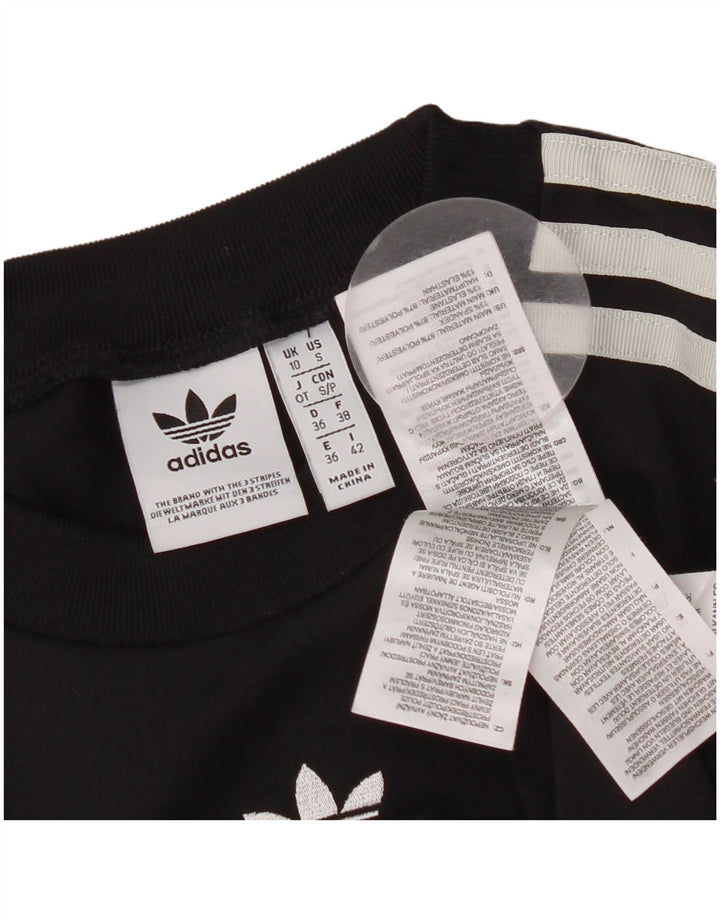 Adidas Womens Bodysuit UK 10 Small Black Polyester