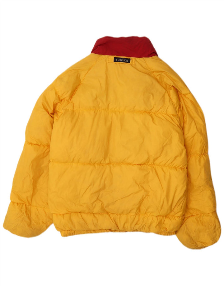 Nautica Herre grafisk vendbar polstret jakke UK 40 Stor blå nylon