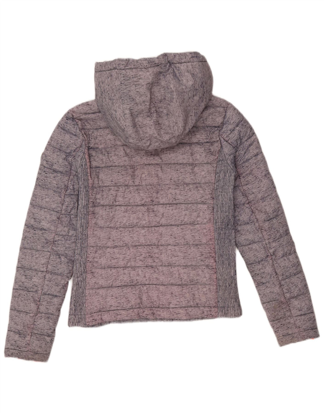 Superdry Polstret hættejakke til kvinder UK 8 XS Grå Colourblock Polyester