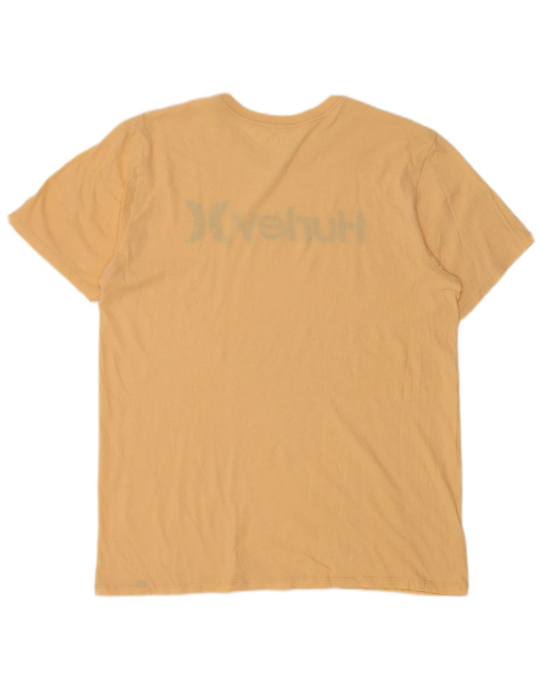 HURLEY Grafisk T-shirt top til mænd Stor gul bomuld